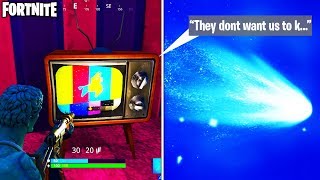 *NEW* EMERGENCY LLAMA BROADCAST HIDDEN MESSAGE in FORTNITE BATTLE ROYALE - METEOR EMERGENCY UPDATE!