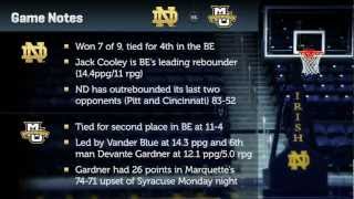 Marquette Game Preview - Notre Dame Men's Basketball