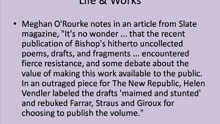 Elizabeth Bishop Life & Works