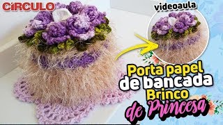 Porta Papel de Bancada Brinco de Princesa Rendado