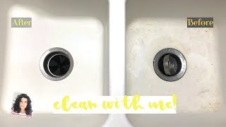 Clean With Me! | Kitchen | Cleaning an Enamel Sink | Plastic Containers