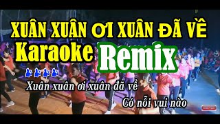 Karaoke | Xuân xuân ơi xuân đã về Remix | Tone Nam | Nhạc xuân tết 2020 | Karaoke Trần Hoàng