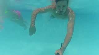 Тест экшн-камеры Xiaomi Yi под водой // Slow motion underwater 1280x720 px 120fps