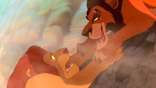 Да здравствует король! Шрам убивает Муфасу. Король Лев (1994) год.