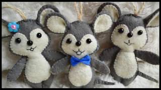 Мышка. Игрушка на елку. Символ 2020 года /Mouse. Toy on the Christmas tree. Symbol of 2020