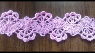Ленточное кружево крючком. Урок 5