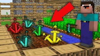 Minecraft NOOB vs PRO: HOW NOOB GROWN POWERFUL SWORDS IN FARMLAND? Challenge 100% trolling