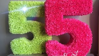 Как сделать 3D объемную цифру пять на день рождения. Часть 2.