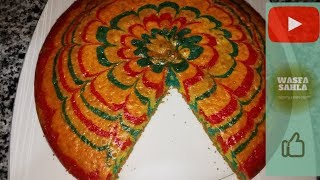 كيك مُلون للربيع / Rainbow Cake/ كيكه قوس قزح/ قناة وصفة سهله