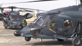 2016小牧基地オープンベース・災害派遣ヘリUH-60J遭難者救助＋空中給油機デモンストレーション