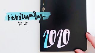 February 2020 Bullet Journal Set Up | A6 Stalogy | LindseyScribbles