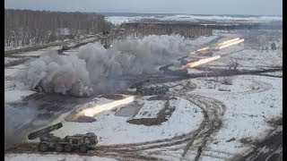 Учения бойцов реактивной артиллерии