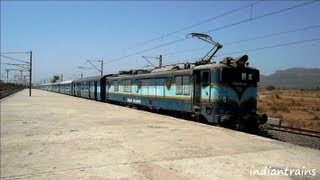 indiantrains@super speed express trains action at kelve road, thane, maharashtra, india