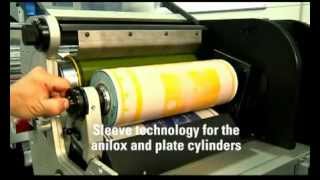 Gallus ECS 340 granite-based label press