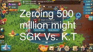 Lords mobile : Zeroing 500 Million might castle SGK Vs K.T
