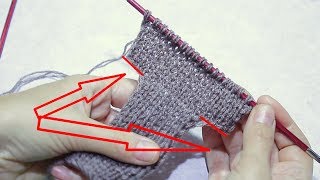 Вязание спицами / Как прибавить петли по краю полотна / Урок для начинающих .