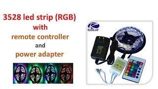 3528 led strip RGB (300led/5M+24key IR remote controller+power adapter)