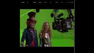 Johnny Depp Actuando - Detrás de cámaras (Making of) - Alice In Wonderland