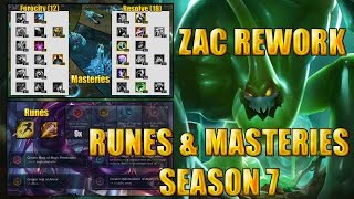 New Zac rework Runes and Masteries 7.9 Season 7 League of legends