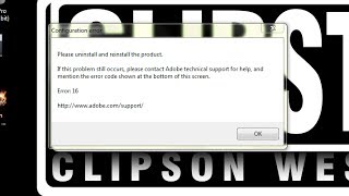 AFTER EFFECTS: configuration error 16 fixed!