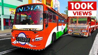 Ashok Leyland Lorry Truck vs Bus Driver | Indian Bus Game | ETS2
