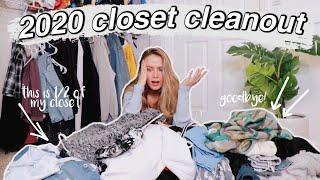 HUGE A$$ closet cleanout for 2020! *i got rid of HALF of my closet* (plz send help)