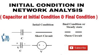 3. Capacitor at Initial Condition & Final Condition in Network Transient Analysis