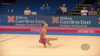 Kaat WYERS (BEL) 2015 Rhythmic Worlds Stuttgart - Qualifications Ball