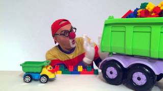 КЛОУН ДИМА- Лего. Большой грузовик и Маленький самосвал - Машинки Для Игры мультики про машинки