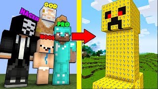 MINECRAFT BATTLE NOOB vs PRO vs HACKER vs GOD : LUCKY BLOCK CHALLENGE in Minecraft ANIMATION