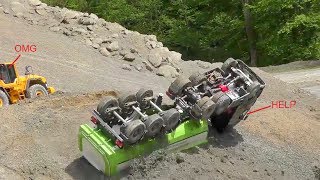 Heavy Construction Site accidentCrash on the r/c constructionR/c Volvo loader rescue ACVTION!!!