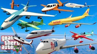 GTA V: Every Airplanes Amazing Crazy Dangerous Crash and Fail Compilation
