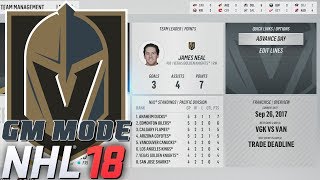 NHL 18 - GM Mode Commentary - Vegas ep. 1