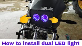 How to install double multi colour LED in splendor plus & all bike