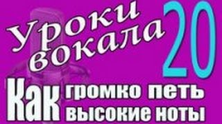 Уроки Вокала. Урок 20. Как громко петь высокие ноты.Часть 2. Способ пения.
