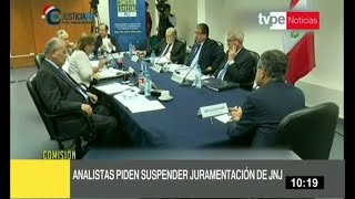 JNJ: piden suspender juramentación de miembros electos