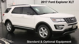 2017 Ford Explorer XLT -Standard & Optional Equipment