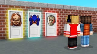 NÃO ESCOLHA A PORTA DE CREEPYPASTAS ERRADA NO MINECRAFT !