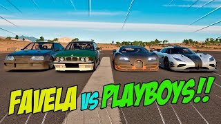 ROLOU ATÉ TRETA!! - PLAYBOY$ VS FAVELA - FORZA HORIZON 3