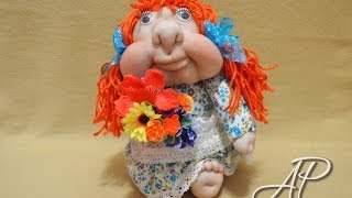 Кукла из колготок "Домовиха" ❀ How to make a doll goblin