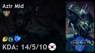 Azir Mid vs Twisted Fate - KR Challenger Patch 7.24