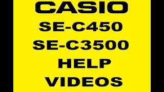 casio se-c450 Error Code E035