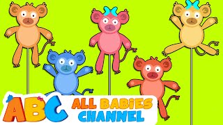 Five Little Monkeys Jumping On the Bed Nursery Rhyme for Babies