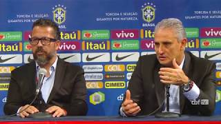 Seleção Brasileira: coletiva com Tite e Cléber Xavier após a vitória sobre os EUA