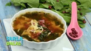 Rajma and Spinach Soup by Tarla Dalal