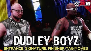 WWE 2K19 The Dudley Boyz Bubba Ray & D-von Entrances, Signatures, Finishers & Tag Moves | PC Mods
