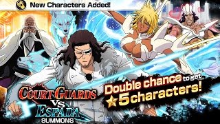 Bleach Brave Souls - Court Guards VS Espada Summons (Double Chance to get 5*)