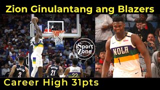 Zion Williamson. CAREER HIGH. Unang 30 point game. HAHABOL sa Rookie of the Year Award.