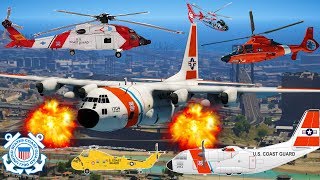 GTA V: US Coast Guard Pack Los Santos City Best Longer Crash and Fail Compilation