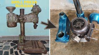Old Rusty Drill Press RUSSIAN Restoration